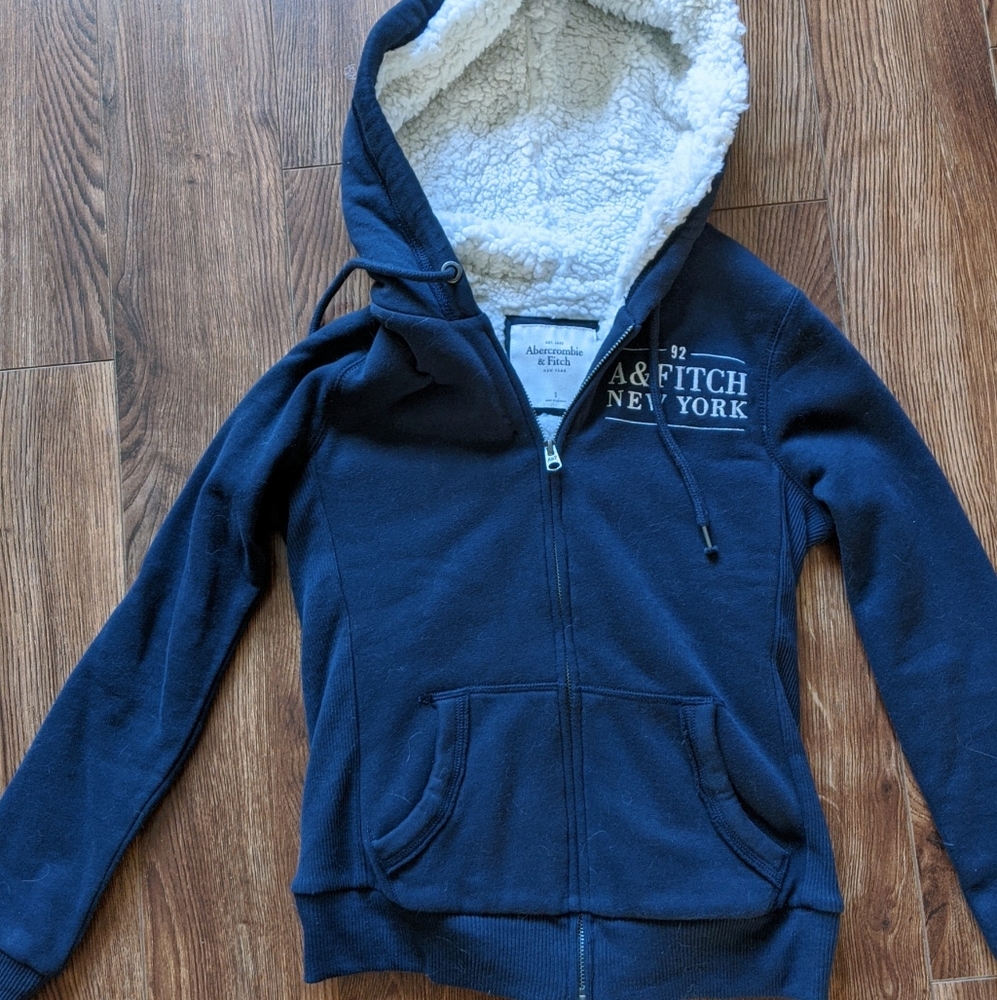 Abercrombie and Fitch Navy Blue Hoodie